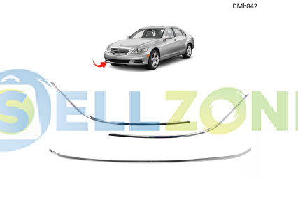 Ρύθμιση χρωμιωμένης λωρίδας για μπροστινό προφυλακτήρα Mercedes S-Class W221 (2008–2013) – DMb842